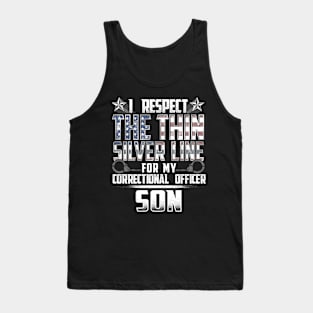 Correctional Office Son Thin Silver Line Tank Top